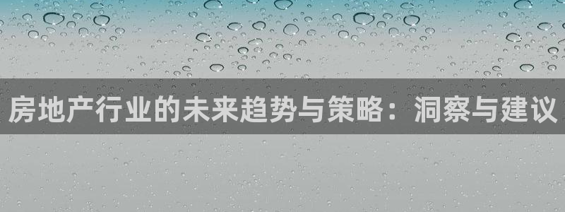 新宝注5册：房地产行业的未来趋势与策略：洞察与建议