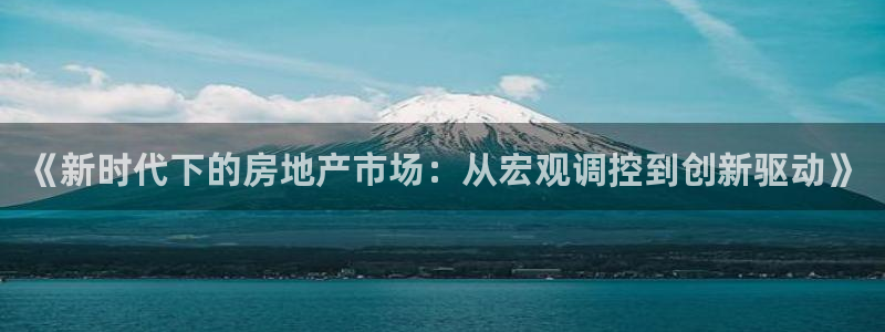 新宝5官网app：《新时代下的房地产市场：从宏观调控到创新驱