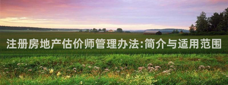 新宝5软件下载：注册房地产估价师管理办法:简介与适用范围