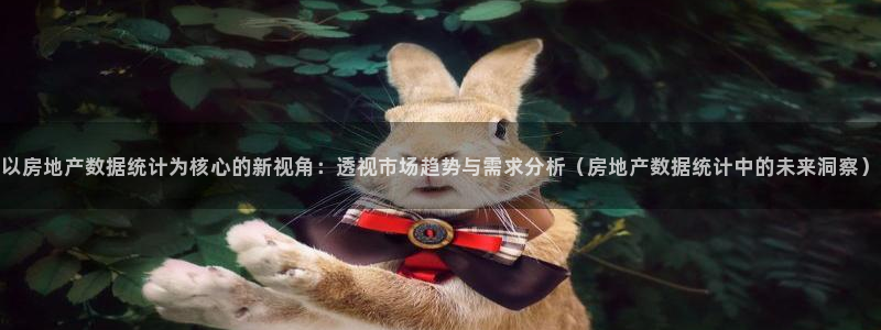 新宝5官网平台：以房地产数据统计为核心的新视角：透视市场趋势