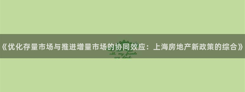 新宝5彩票平台登陆：《优化存量市场与推进增量市场的协同效应：
